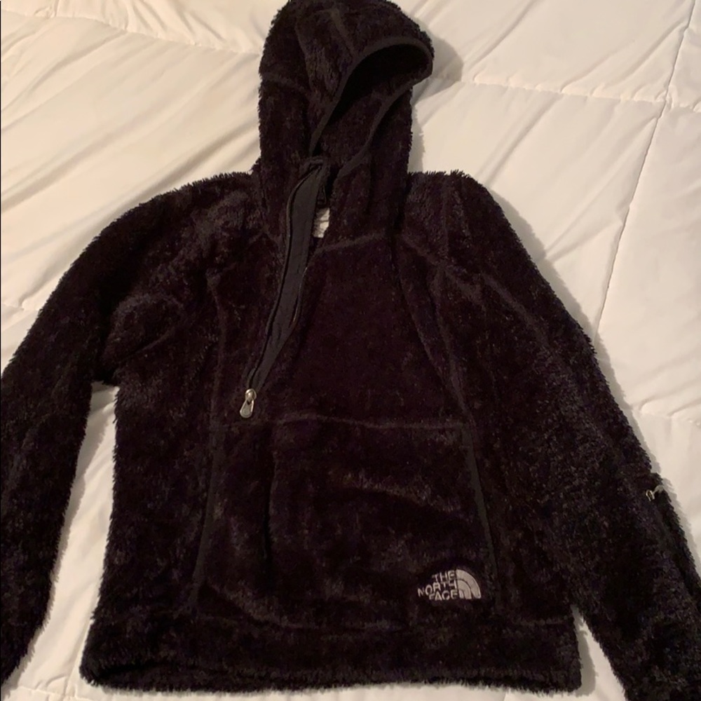 EUC North Face hooded furry pullover